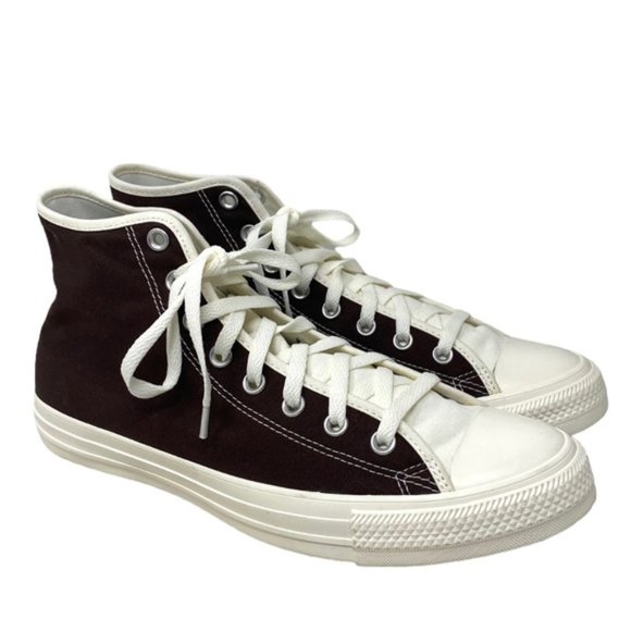 Converse Chuck Taylor High Top Shoes Men Canvas White Brown Custom 152620C-WBRW - Picture 3 of 10